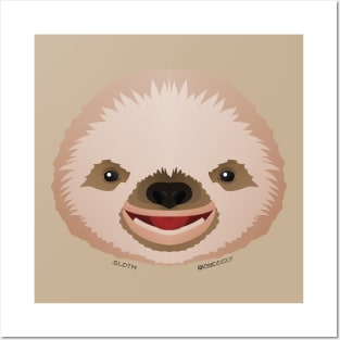 Baby Sloth Face Posters and Art